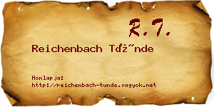 Reichenbach Tünde névjegykártya